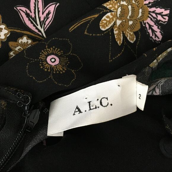 A.L.C. Christianne Floral Tiered Silk Maxi Dress - Picture 8 of 9